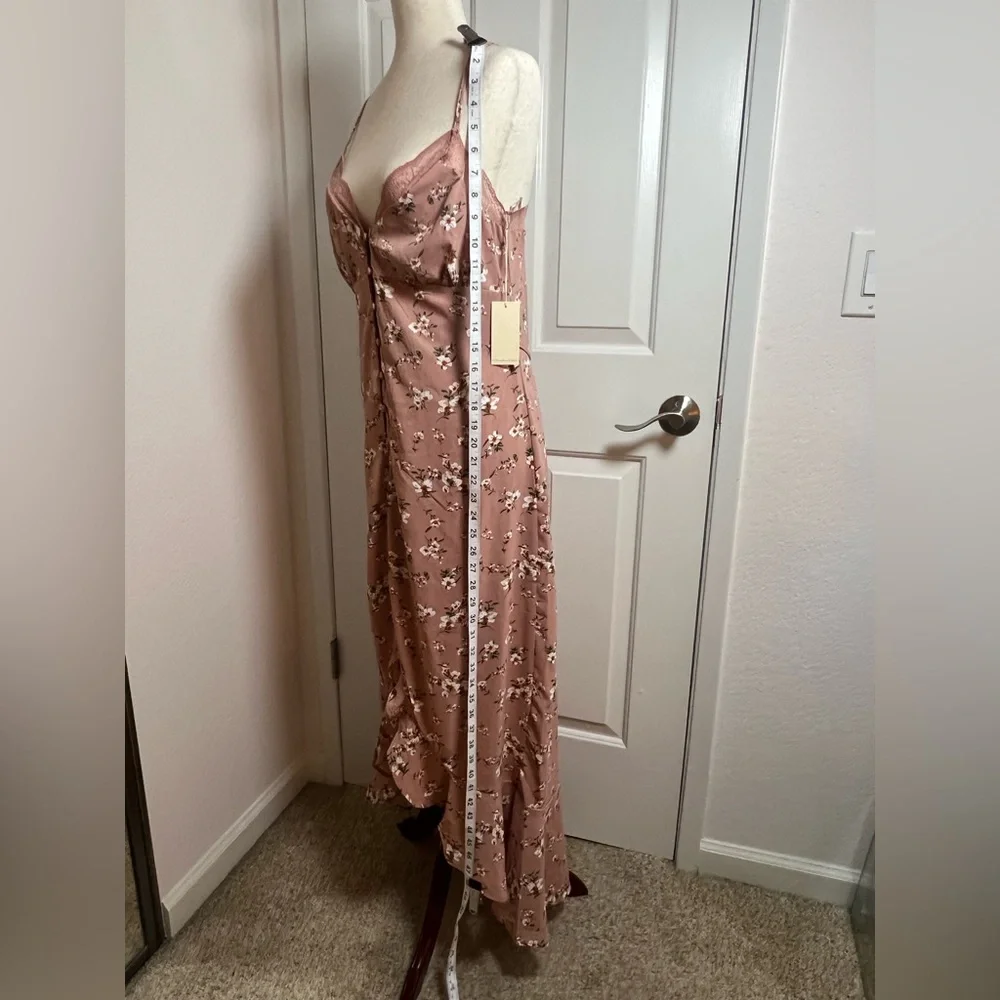 Gold and Pink‎ Sequin High Low Sundress - Picture 3 of 6